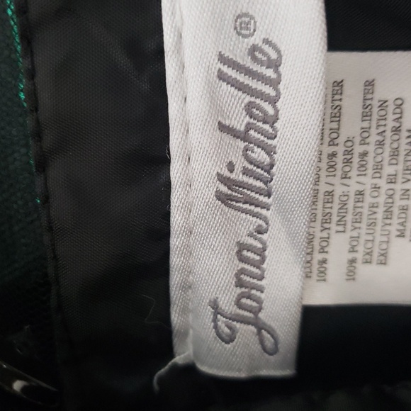 Girl' Elegant Green and Black Holiday Party Dress Size 10 Tulle Petticoat - Picture 12 of 16